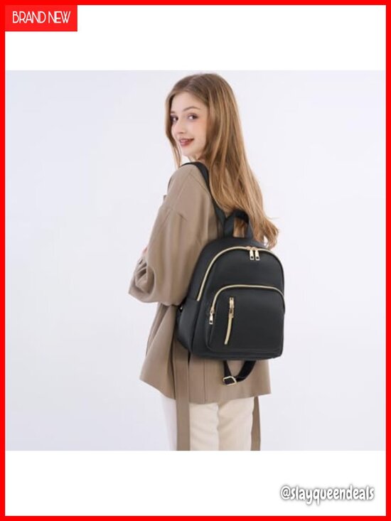 PU Leather Mini Backpack Anti-theft Daypack for Travel Work School Waterproof main image 6